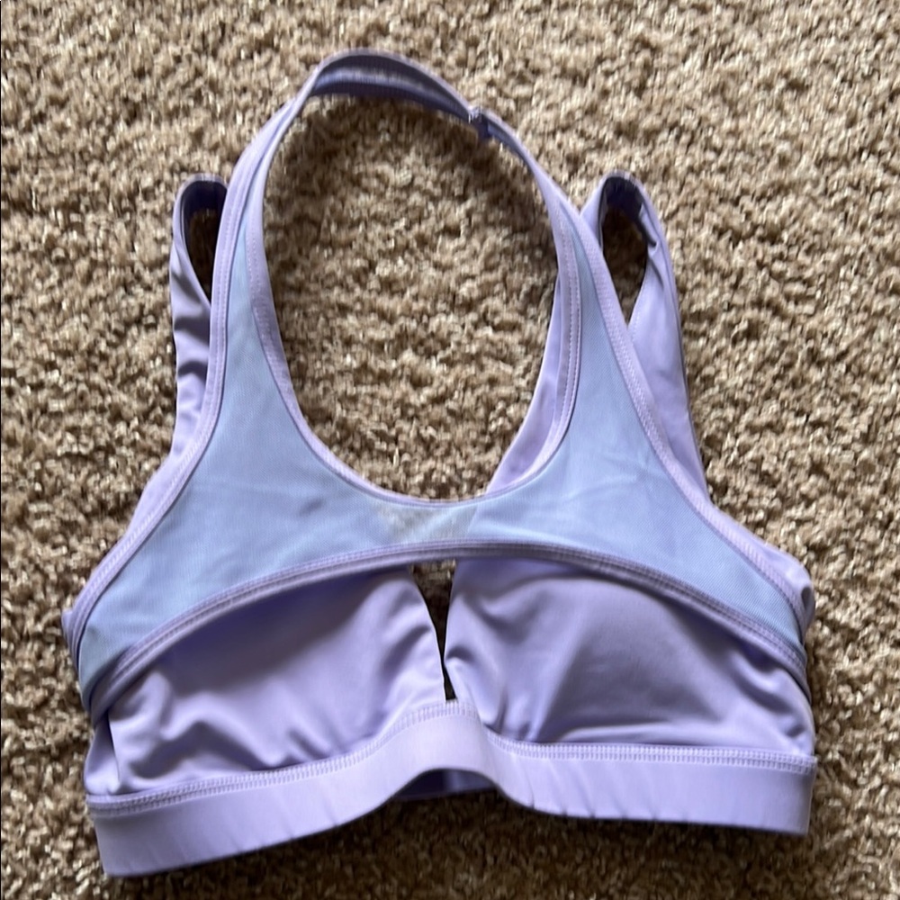 SHEIN Purple Sports Bra with Racerback Design